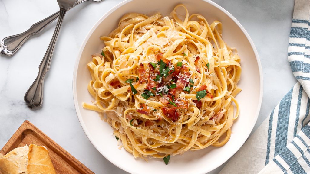 Fettuccine and Sauerkraut with Sherry Cream Sauce