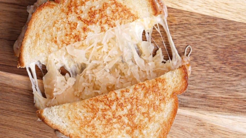 Muenster Kraut Grilled Cheese Sandwich