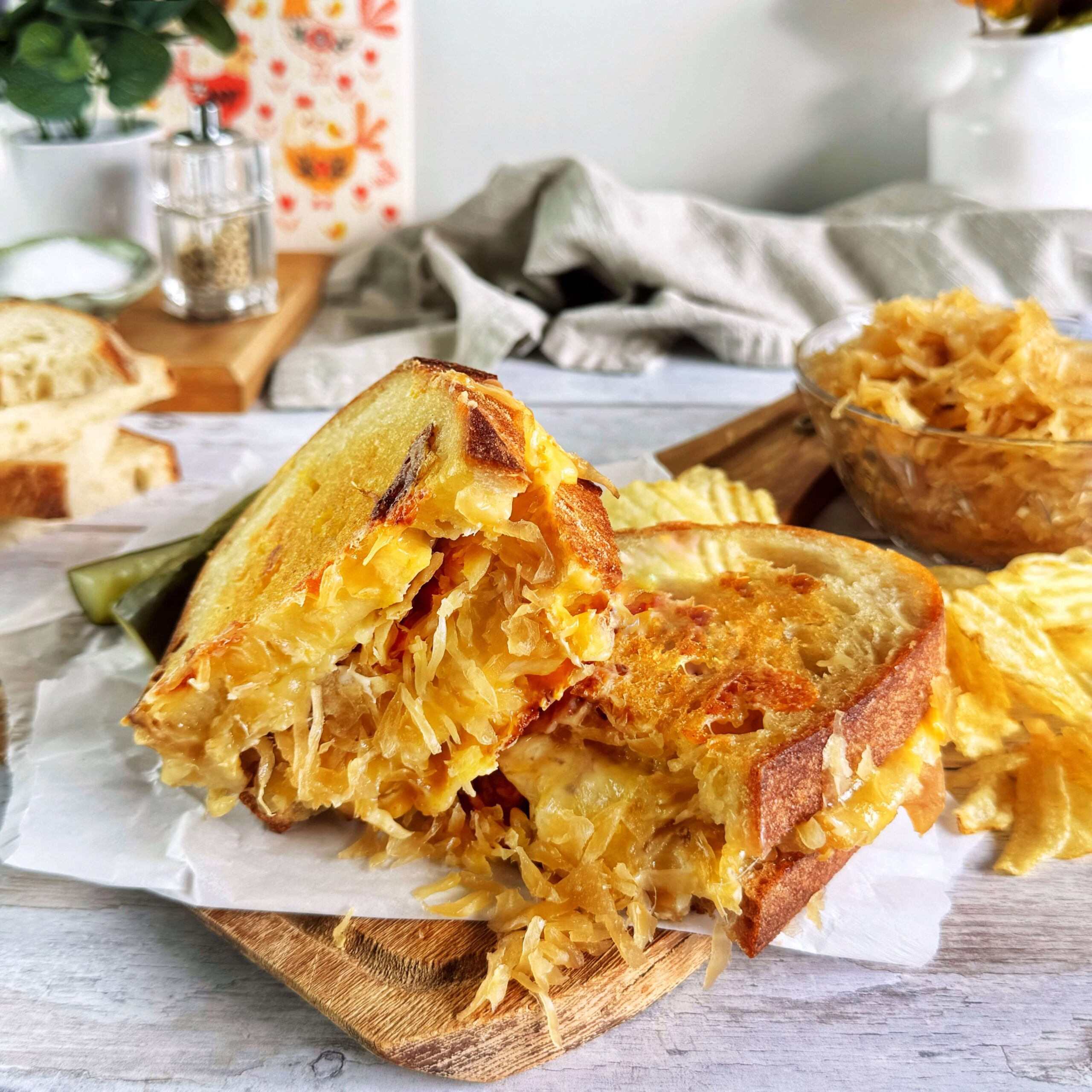 BBQ Kraut Grilled Cheese Sandwich - Frank's Kraut