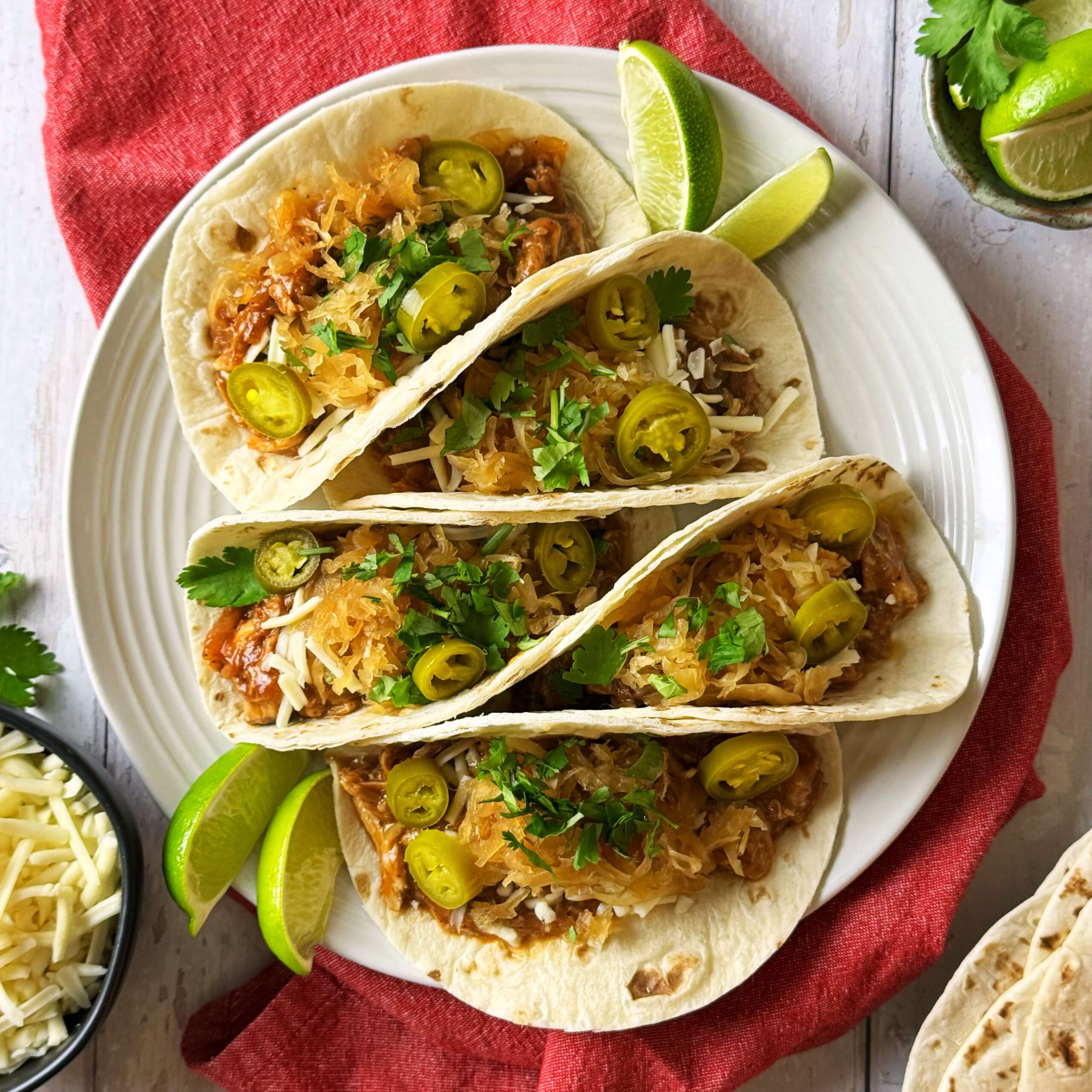 Slow Cooker Pulled Pork Tacos with BBQ Kraut - Frank's Kraut