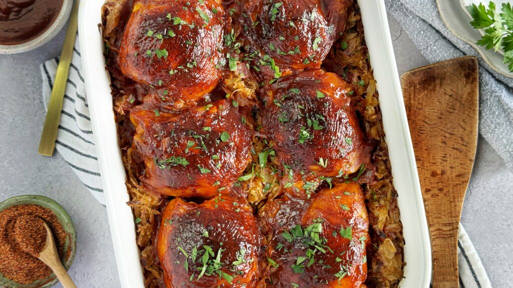 BBQ Kraut and Chicken Bake