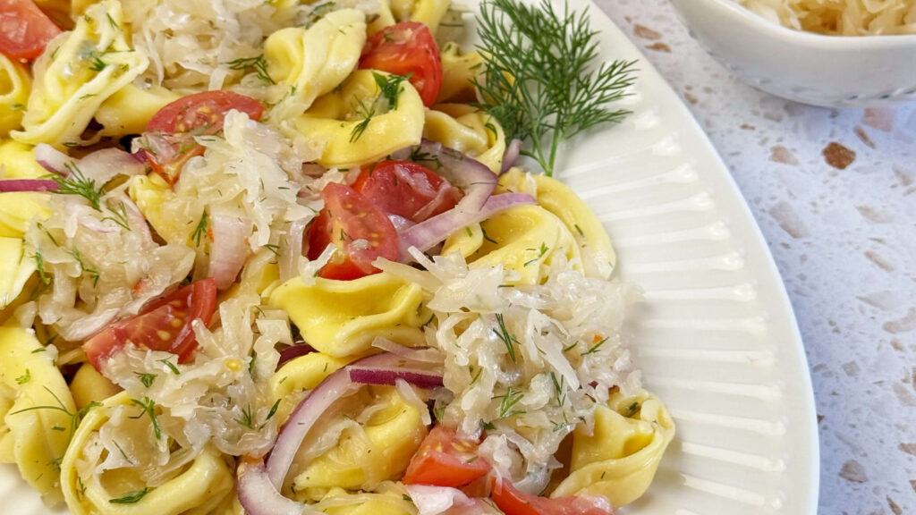 Kraut and Tortellini Pasta Salad